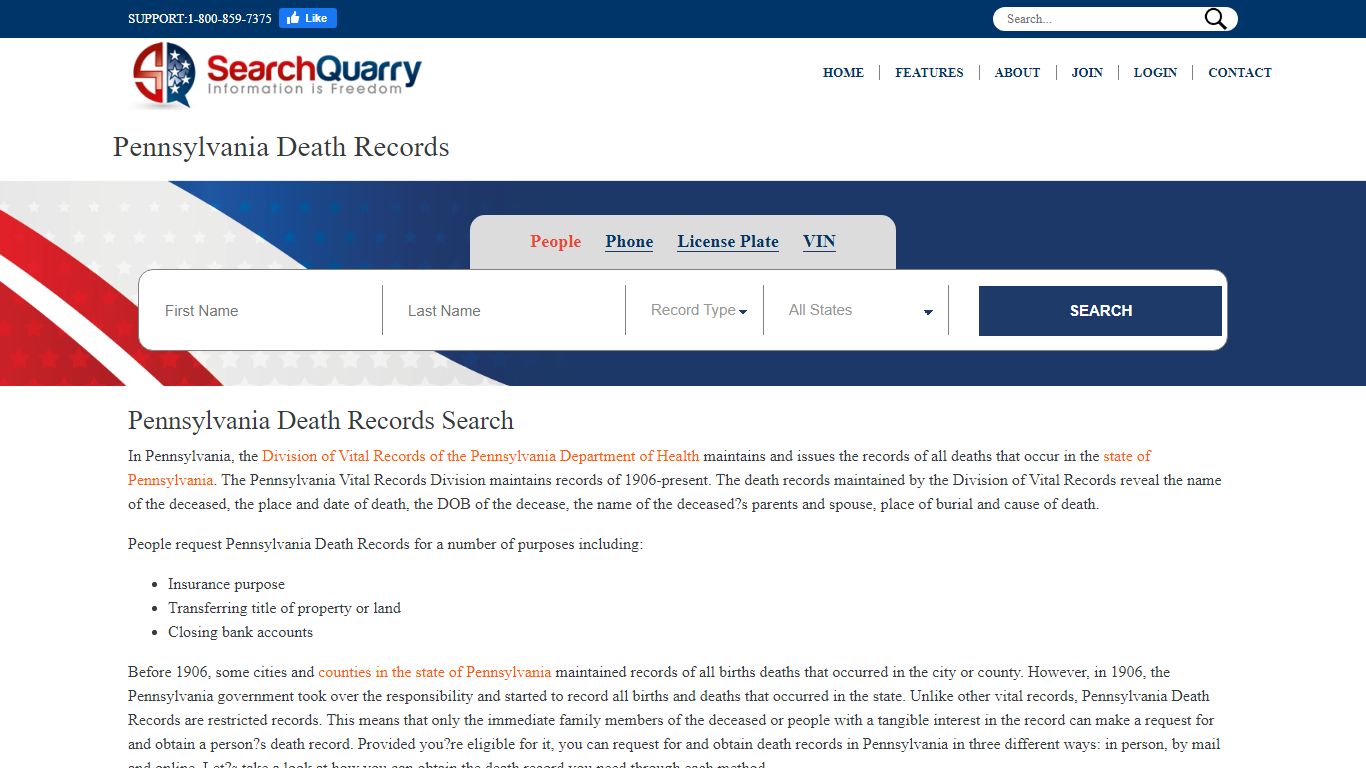 Pennsylvania Death Records | Enter a Name to View Death Records